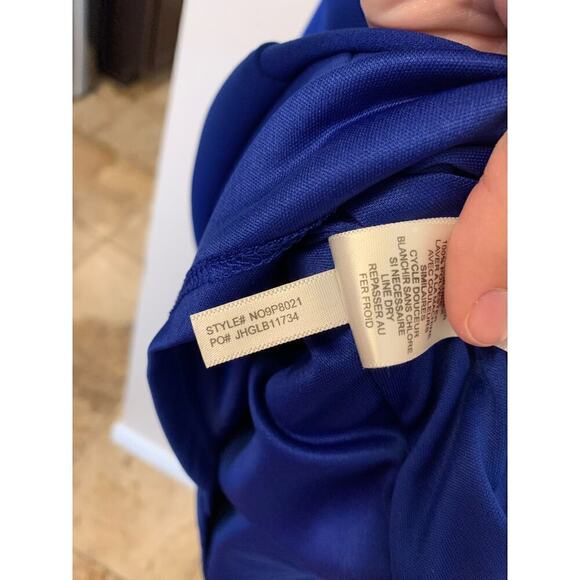 Eliza J Cobalt Blue Flutter Sleeve Knee Length Dress Career Wedding Guest 8P - Picture 7 of 11